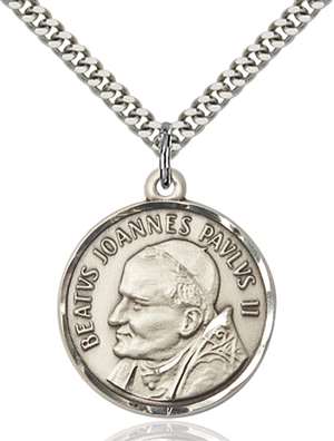 1009SS/24S Sterling Silver St. John Paul II Pendant