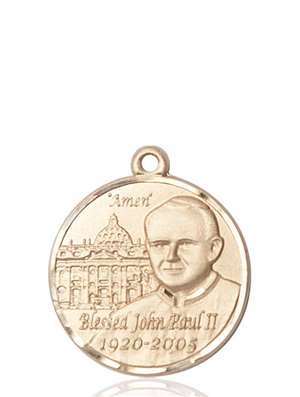 1013KT 14kt Gold St. John Paul II Medal