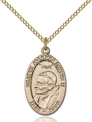 4123PJPGF/18GF Gold Filled St. John Paul II Pendant