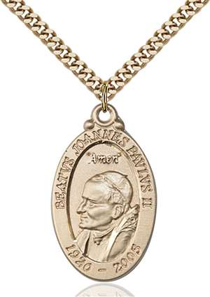 4145PJPGF/24G Gold Filled St. John Paul II Pendant