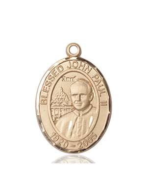 St. John Paul II Medal 7234 Oval, 14kt Gold