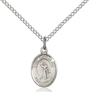 St. Joan of Arc Medal 9053 Oval, Sterling Silver