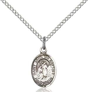 St. John the Baptist Medal 9054 Oval, Sterling Silver