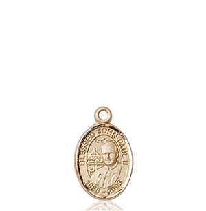 St. John Paul II Medal 9234 Oval, 14kt Gold